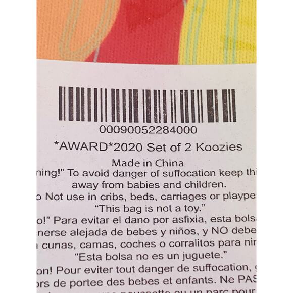 Tupperware Water Bottle Koozies Set Of Two 16 Oz Size Holders Cloth Foam Limited - Picture 3 of 4